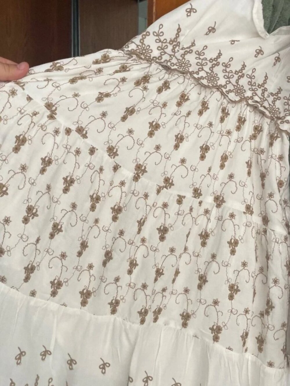 Jessica Simpson Eyelet Lace Embroidered Dress Size L - Picture 3 of 5